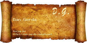 Dan Gerda névjegykártya